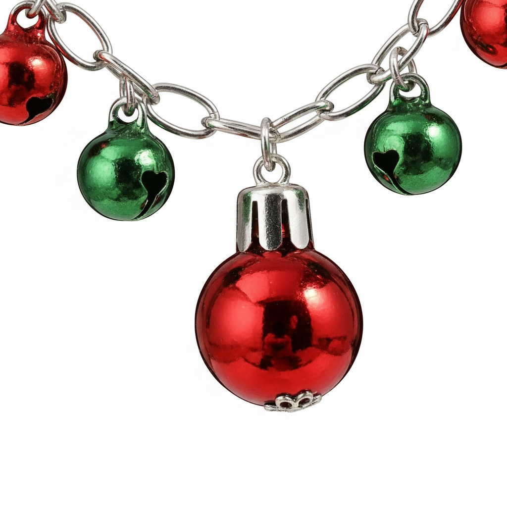 Festive BaubleGlow: Christmas Necklace