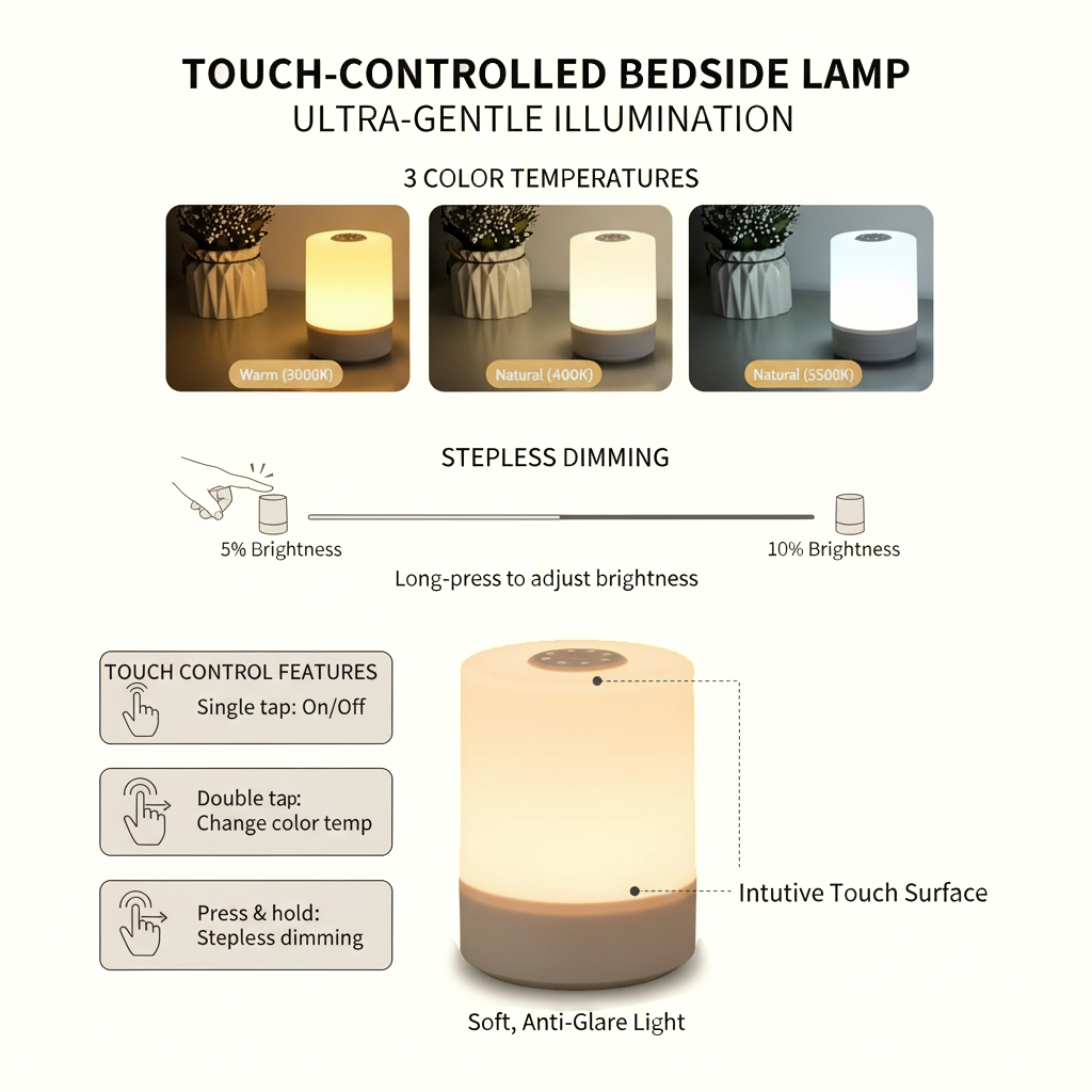 GlowMate: Touch Bedside Lamp
