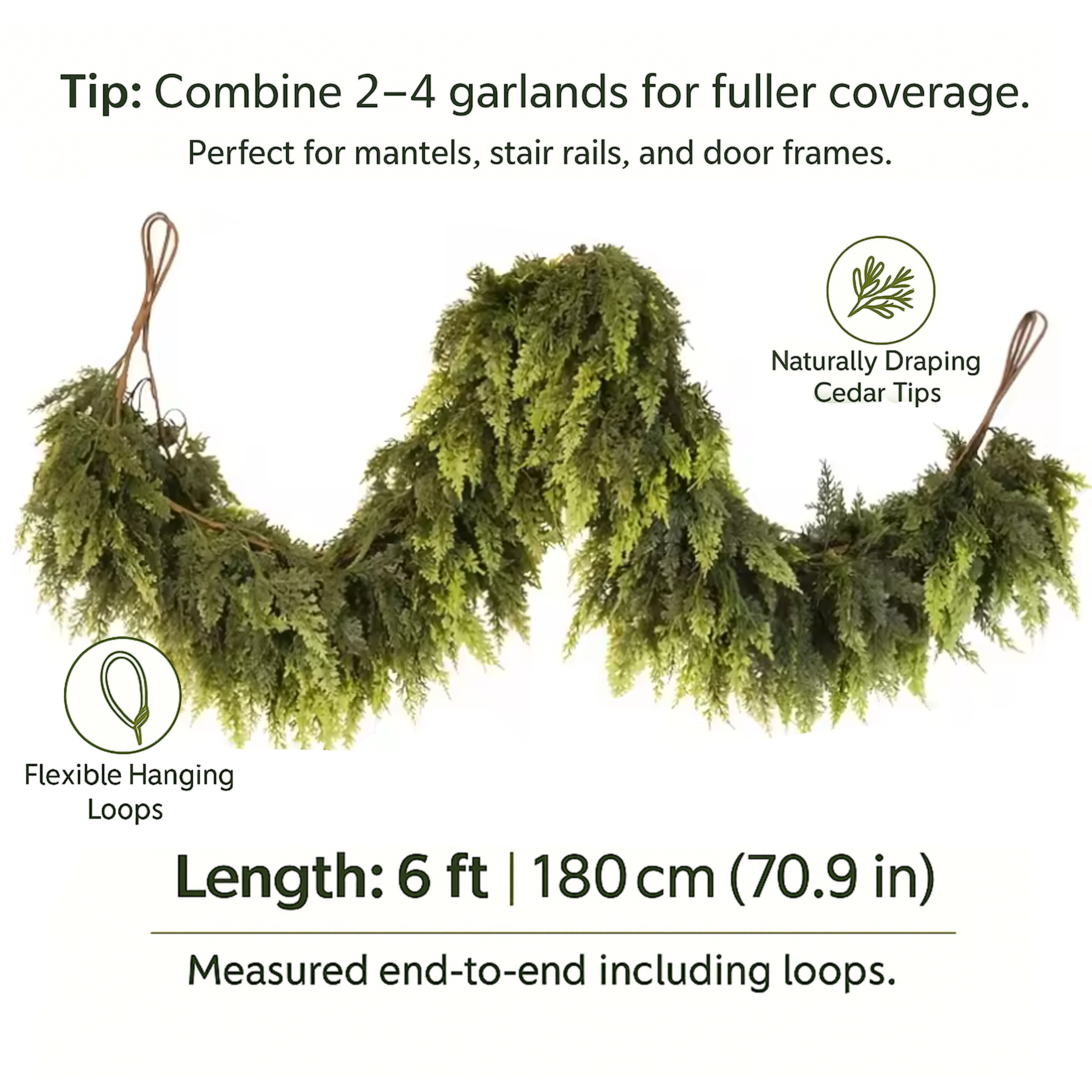 EverLush: Real-Touch Cedar Garland