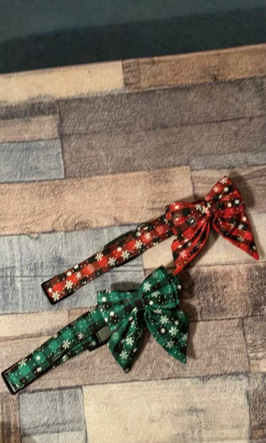 Christmas Bowtie Dog Collar