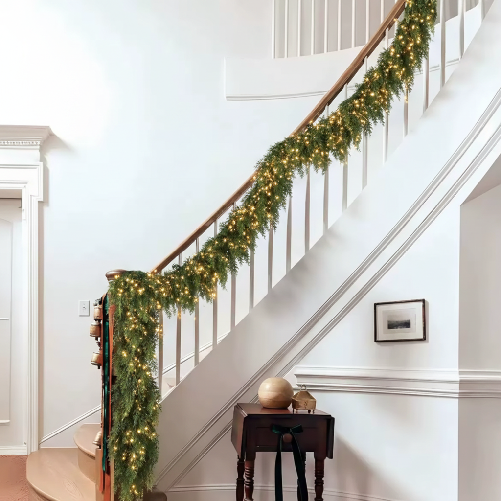Pre-Lit Real-Touch Cedar Garland