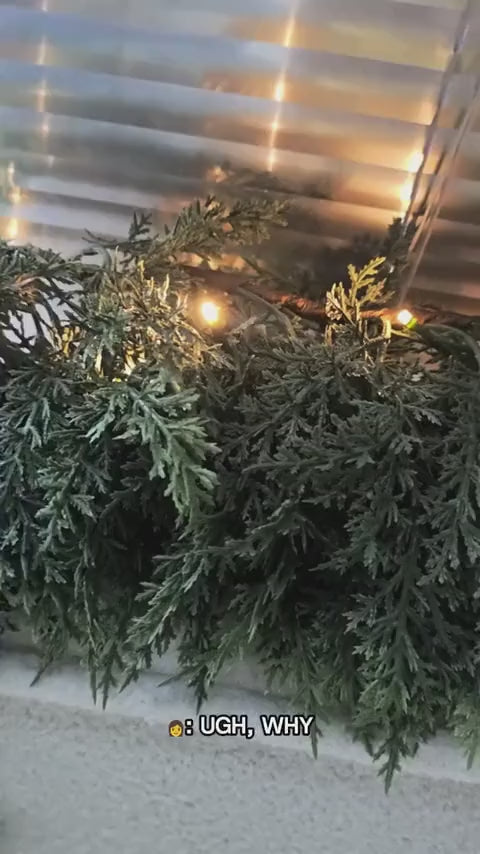 Pre-Lit Real-Touch Cedar Garland