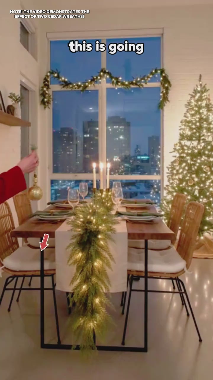 Pre-Lit Real-Touch Cedar Garland