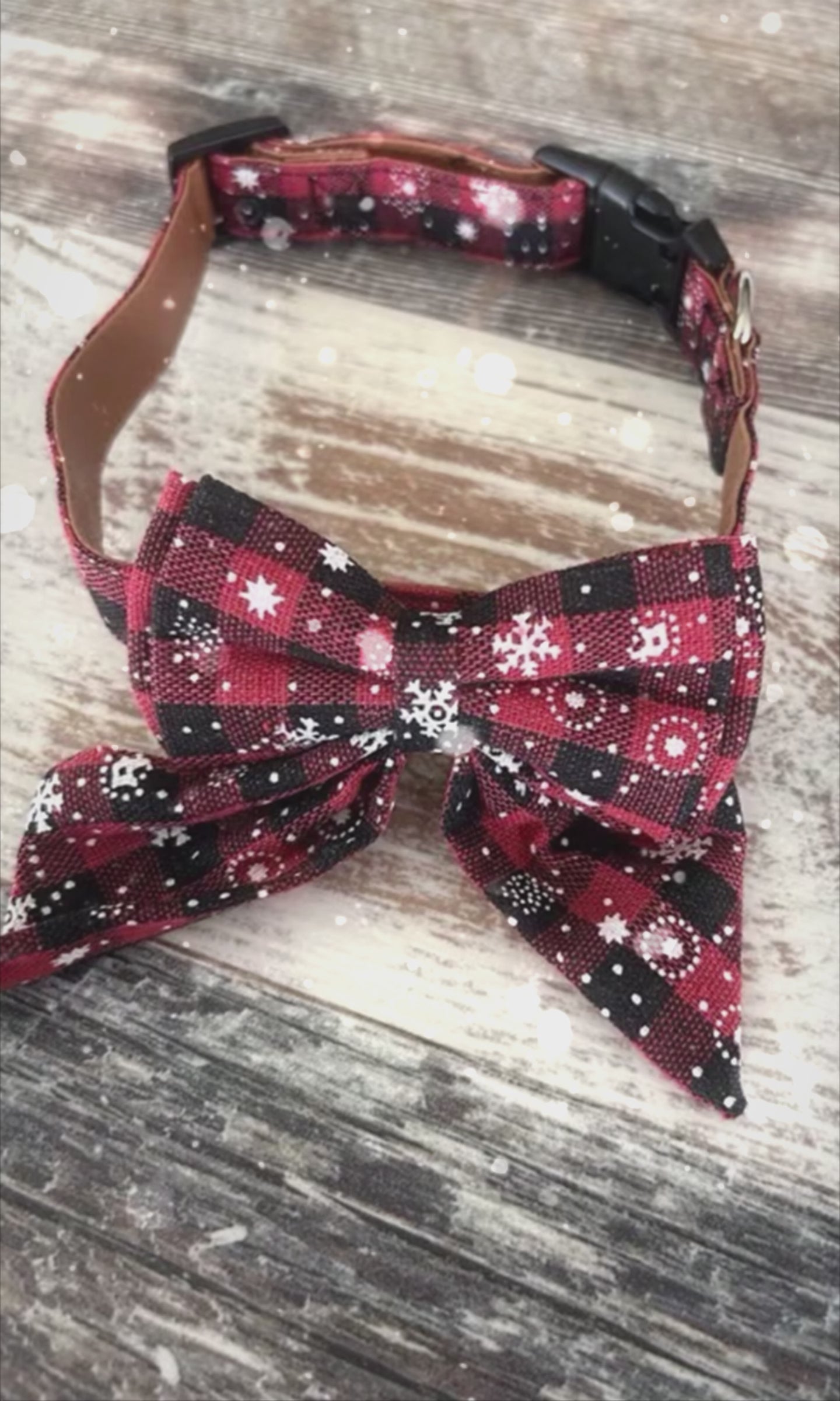 Christmas Bowtie Dog Collar