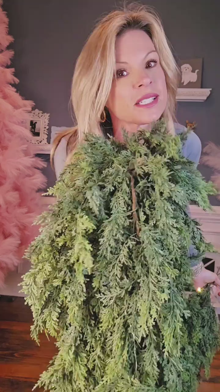 Pre-Lit Real-Touch Cedar Garland