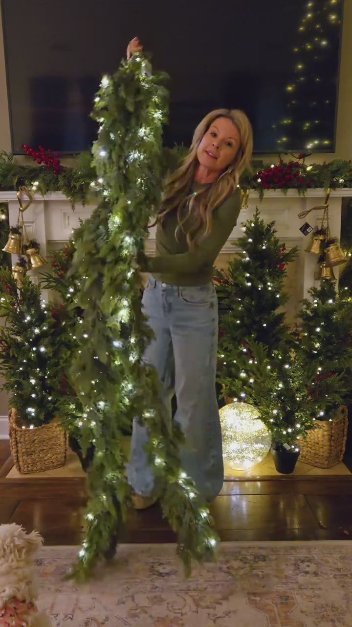Pre-Lit Real-Touch Cedar Garland